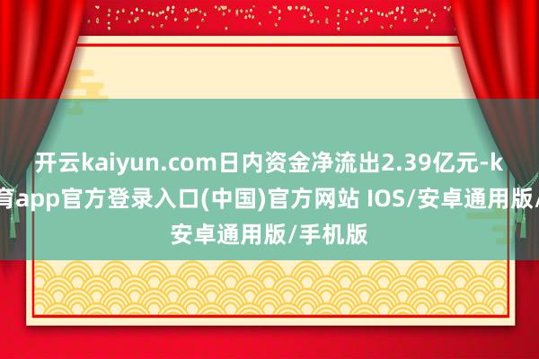 开云kaiyun.com日内资金净流出2.39亿元-kai云体育app官方登录入口(中国)官方网站 IOS/安卓通用版/手机版