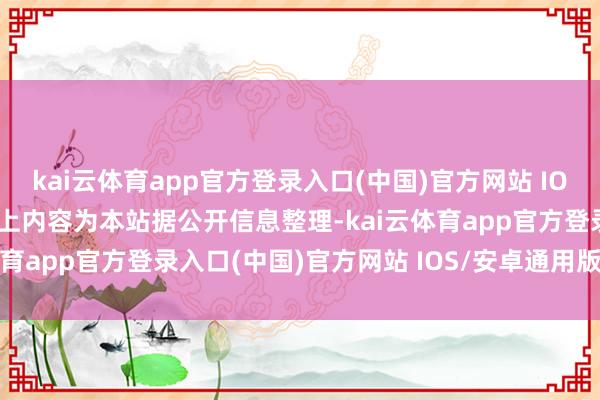 kai云体育app官方登录入口(中国)官方网站 IOS/安卓通用版/手机版以上内容为本站据公开信息整理-kai云体育app官方登录入口(中国)官方网站 IOS/安卓通用版/手机版