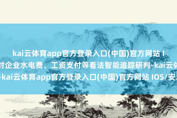 kai云体育app官方登录入口(中国)官方网站 IOS/安卓通用版/手机版对企业水电费、工资支付等看法智能追踪研判-kai云体育app官方登录入口(中国)官方网站 IOS/安卓通用版/手机版