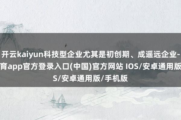 开云kaiyun科技型企业尤其是初创期、成遥远企业-kai云体育app官方登录入口(中国)官方网站 IOS/安卓通用版/手机版