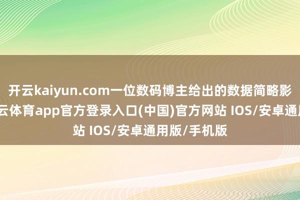 开云kaiyun.com一位数码博主给出的数据简略影响有限-kai云体育app官方登录入口(中国)官方网站 IOS/安卓通用版/手机版