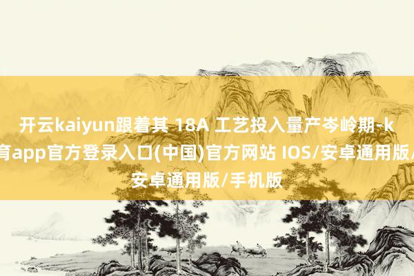 开云kaiyun跟着其 18A 工艺投入量产岑岭期-kai云体育app官方登录入口(中国)官方网站 IOS/安卓通用版/手机版